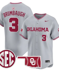 Cayden Brumbaugh Jersey #3 Oklahoma Sooners Baseball 2026 Vapor Stitched by My Store
