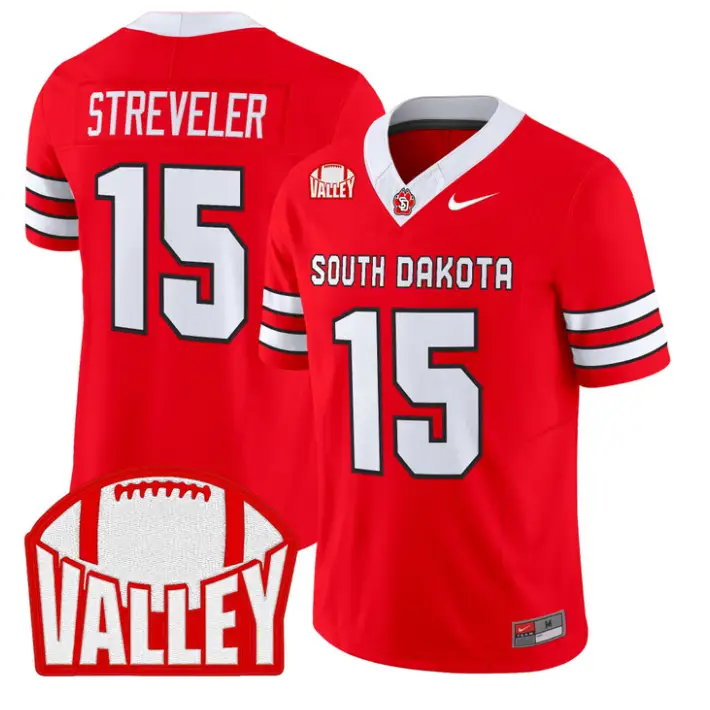 Chris Streveler Jersey #15 South Dakota 2026 Vapor Limited Stitched by My Store NCAA Football Jerseys