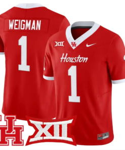 Conner Weigman Jersey #1 Houston Cougars 2026 Vapor Limited Stitched by My Store NCAA Football Jerseys