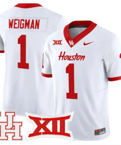 Conner Weigman Jersey #1 Houston Cougars 2026 Vapor Limited Stitched by My Store NCAA Football Jerseys