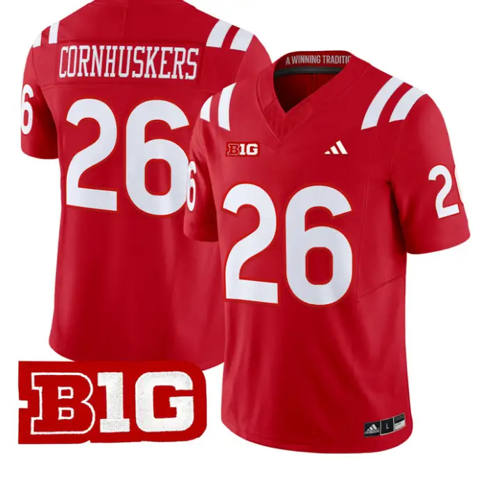Cornhuskers Jersey #26 Nebraska Cornhuskers 2026 Vapor Limited Stitched by My Store NCAA Football Jerseys