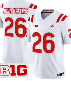 Cornhuskers Jersey #26 Nebraska Cornhuskers 2026 Vapor Limited Stitched by My Store NCAA Football Jerseys