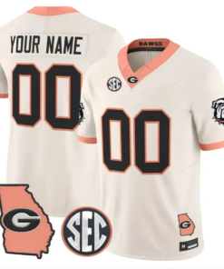 Custom Georgia Bulldogs Jersey Name, Number 2026 The Big Peach Stitched by My Store NCAA Football Jerseys