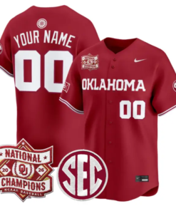 Custom Oklahoma Sooners Jersey 2026 National Champions Patch Stitched by My Store
