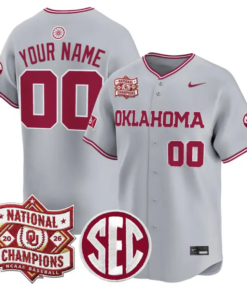 Custom Oklahoma Sooners Jersey 2026 National Champions Patch Stitched by My Store