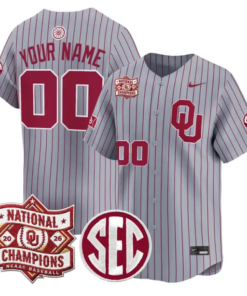 Custom Oklahoma Sooners Jersey 2026 National Champions Patch Stitched by My Store