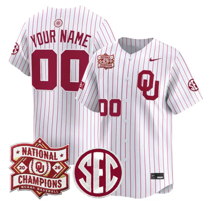 Custom Oklahoma Sooners Jersey 2026 National Champions Patch Stitched by My Store