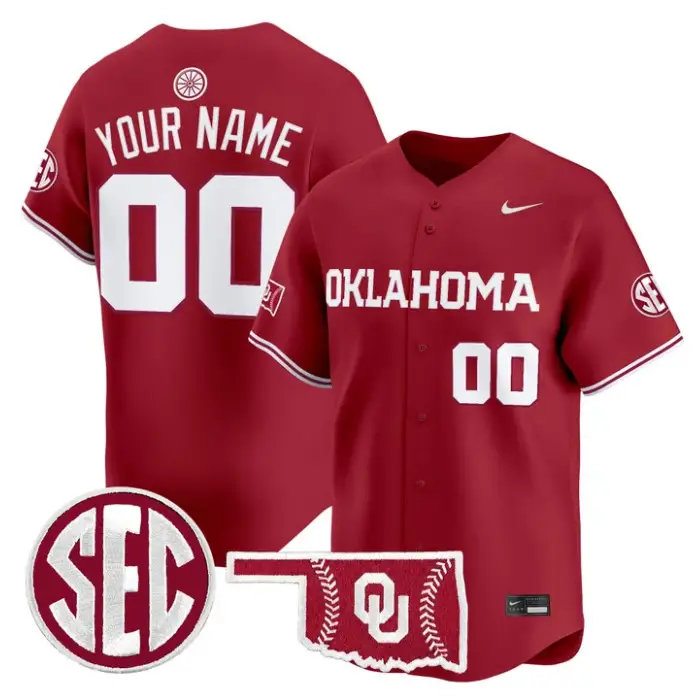 Custom Oklahoma Sooners Jersey Baseball 2026 Vapor Limited Stitched by My Store