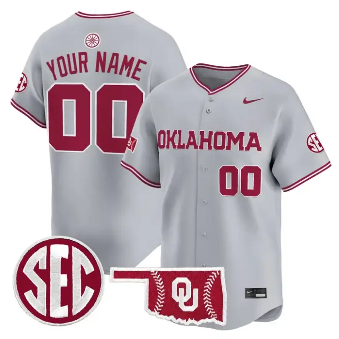 Custom Oklahoma Sooners Jersey Baseball 2026 Vapor Limited Stitched by My Store