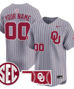 Custom Oklahoma Sooners Jersey Baseball 2026 Vapor Limited Stitched by My Store