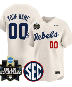 Custom Ole Miss Jersey 2026 World Series Vapor Premier Stitched by My Store