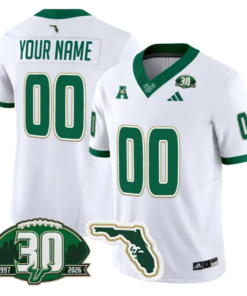 Custom South Florida Bulls Jersey 30th Anniversary Patch Stitched by My Store NCAA Football Jerseys