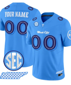 Custom Tennessee Vols Jersey Music City Edition Limited Stitched by My Store NCAA Football Jerseys
