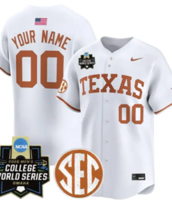 Custom Texas Longhorns Jersey Name, Number 2026 World Series Stitched by My Store
