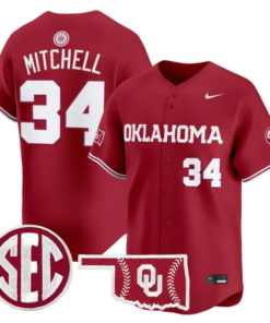 Dale Mitchell Jersey #34 Oklahoma Sooners Baseball 2026 Vapor Stitched by My Store