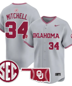Dale Mitchell Jersey #34 Oklahoma Sooners Baseball 2026 Vapor Stitched by My Store
