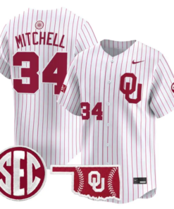 Dale Mitchell Jersey #34 Oklahoma Sooners Baseball 2026 Vapor Stitched by My Store