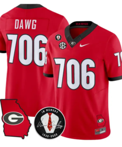 Dawg Jersey #706 Georgia Bulldogs 2026 Vince Dooley Stitched by My Store NCAA Football Jerseys
