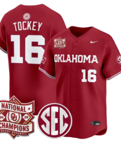 Dayton Tockey Jersey #16 Oklahoma 2026 National Champions Patch Stitched by My Store