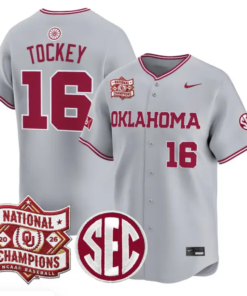 Dayton Tockey Jersey #16 Oklahoma 2026 National Champions Patch Stitched by My Store