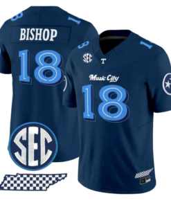 DeSean Bishop Jersey #18 Tennessee Vols Music City Edition Stitched by My Store NCAA Football Jerseys