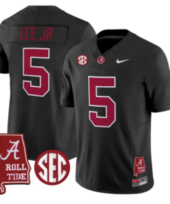 Dijon Lee Jr Jersey #0 Alabama Crimson 2026 SEC Patch Stitched by My Store NCAA Football Jerseys