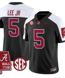 Dijon Lee Jr Jersey #0 Alabama Crimson 2026 SEC Patch Stitched by My Store NCAA Football Jerseys
