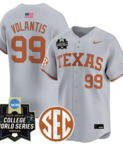 Dylan Volantis Jersey #99 Texas Longhorns 2026 World Series Stitched by My Store