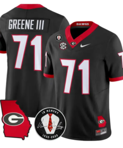 Earnest Greene III Jersey #71 Georgia Bulldogs 2026 Vince Dooley Stitched by My Store NCAA Football Jerseys