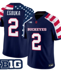 Emeka Egbuka Jersey #2 Ohio State America 250 Edition Limited Stitched by My Store NCAA Football Jerseys