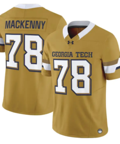 Ethan MacKenny Jersey #78 Georgia Tech Yellow Jackets 2026 Limited Stitched by My Store NCAA Football Jerseys