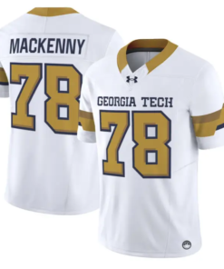Ethan MacKenny Jersey #78 Georgia Tech Yellow Jackets 2026 Limited Stitched by My Store NCAA Football Jerseys