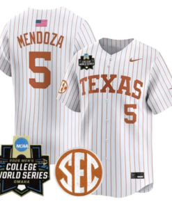 Ethan Mendoza Jersey #5 Texas Longhorns 2026 World Series Vapor Stitched by My Store