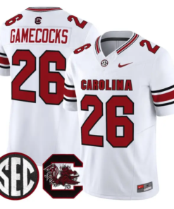 Gamecocks Jersey #26 South Carolina Gamecocks 2026 Stitched by My Store NCAA Football Jerseys