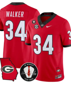 Herschel Walker Jersey #34 Georgia Bulldogs 2026 Vince Dooley Stitched by My Store NCAA Football Jerseys