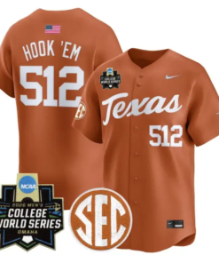 Hook 'Em Jersey #52 Texas Longhorns 2026 World Series Vapor Stitched by My Store