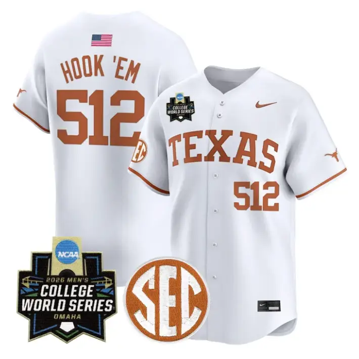Hook 'Em Jersey #52 Texas Longhorns 2026 World Series Vapor Stitched by My Store