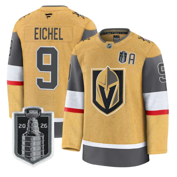 Jack Eichel Jersey #9 Vegas Golden Knights 2026 Stanley Cup Stitched by Hockey David
