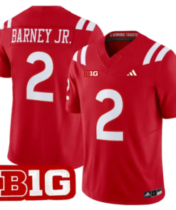 Jacory Barney Jr Jersey #2 Nebraska Cornhuskers 2026 Vapor Stitched by My Store NCAA Football Jerseys