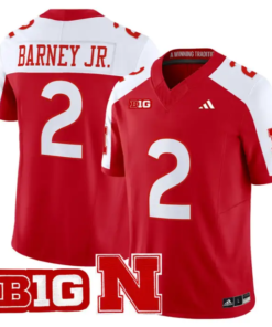Jacory Barney Jr Jersey #2 Nebraska Cornhuskers 2026 Vapor Stitched by My Store NCAA Football Jerseys