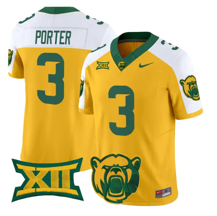 Jadon Porter Jersey #3 Baylor Bears 2026 Vapor Limited Stitched by My Store NCAA Football Jerseys