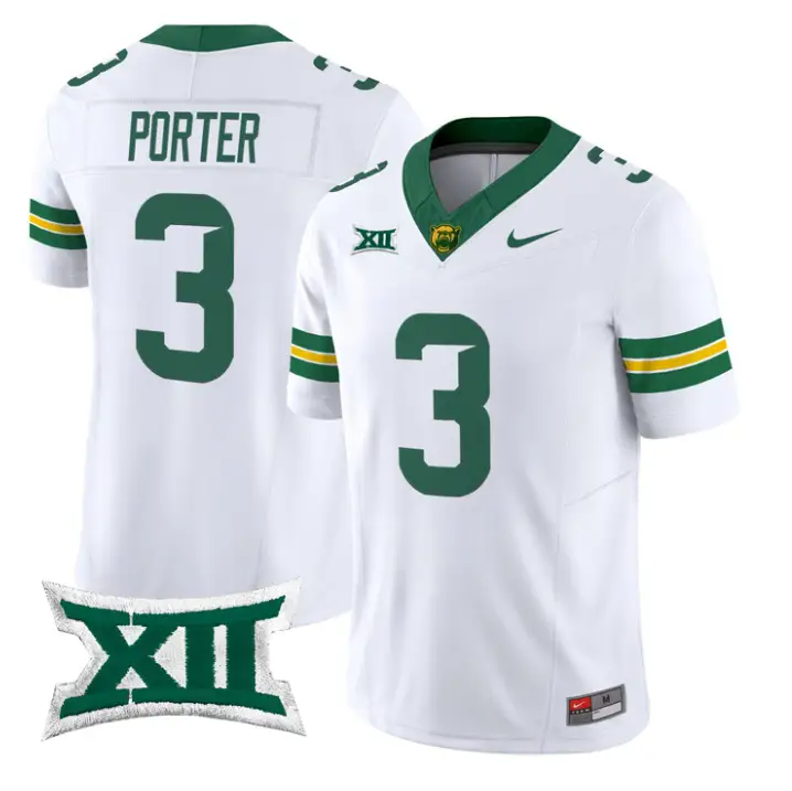 Jadon Porter Jersey #3 Baylor Bears 2026 Vapor Limited Stitched by My Store NCAA Football Jerseys