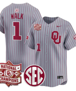 Jason Walk Jersey #1 Oklahoma 2026 National Champions Patch Stitched by My Store
