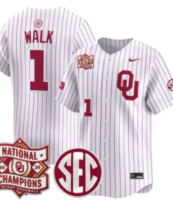 Jason Walk Jersey #1 Oklahoma 2026 National Champions Patch Stitched by My Store