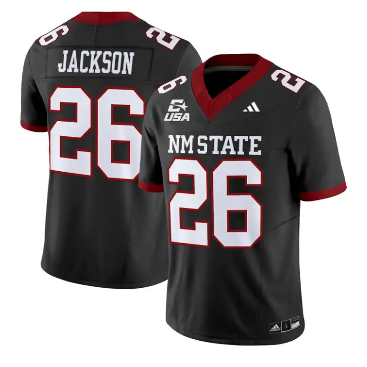 Josiah Jackson Jersey #26 New Mexico State 2026 Vapor Limited Stitched by My Store NCAA Football Jerseys