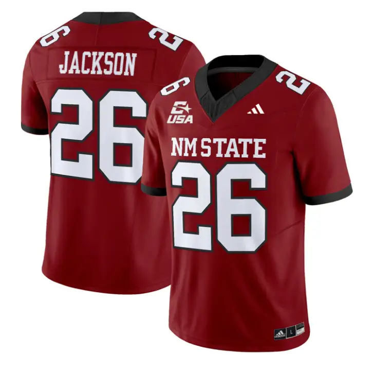 Josiah Jackson Jersey #26 New Mexico State 2026 Vapor Limited Stitched by My Store NCAA Football Jerseys