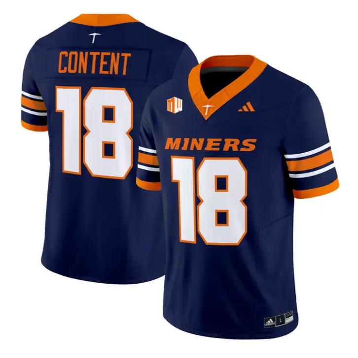Justin Content Jersey #18 UTEP Miners 2016 Vapor Limited Stitched by My Store NCAA Football Jerseys