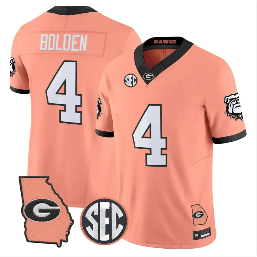 KJ Bolden Jersey #4 Georgia Bulldogs 2026 The Big Peach Stitched by My Store NCAA Football Jerseys