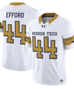 Kyle Efford Jersey #44 Georgia Tech Yellow Jackets 2026 Limited Stitched by My Store NCAA Football Jerseys
