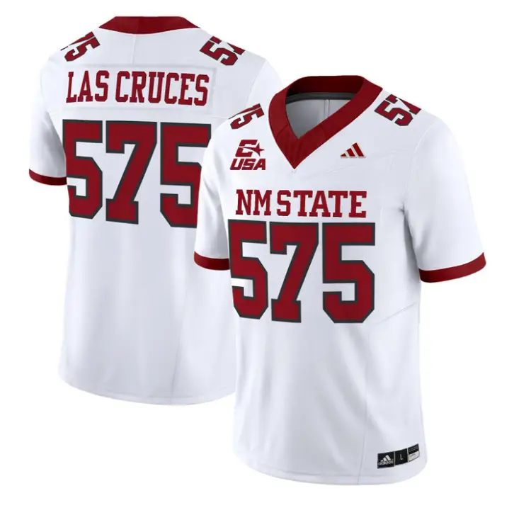 Las Cruces Jersey #575 New Mexico State 2026 Vapor Limited Stitched by My Store NCAA Football Jerseys